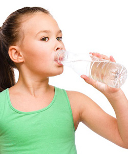 Girl drinking water